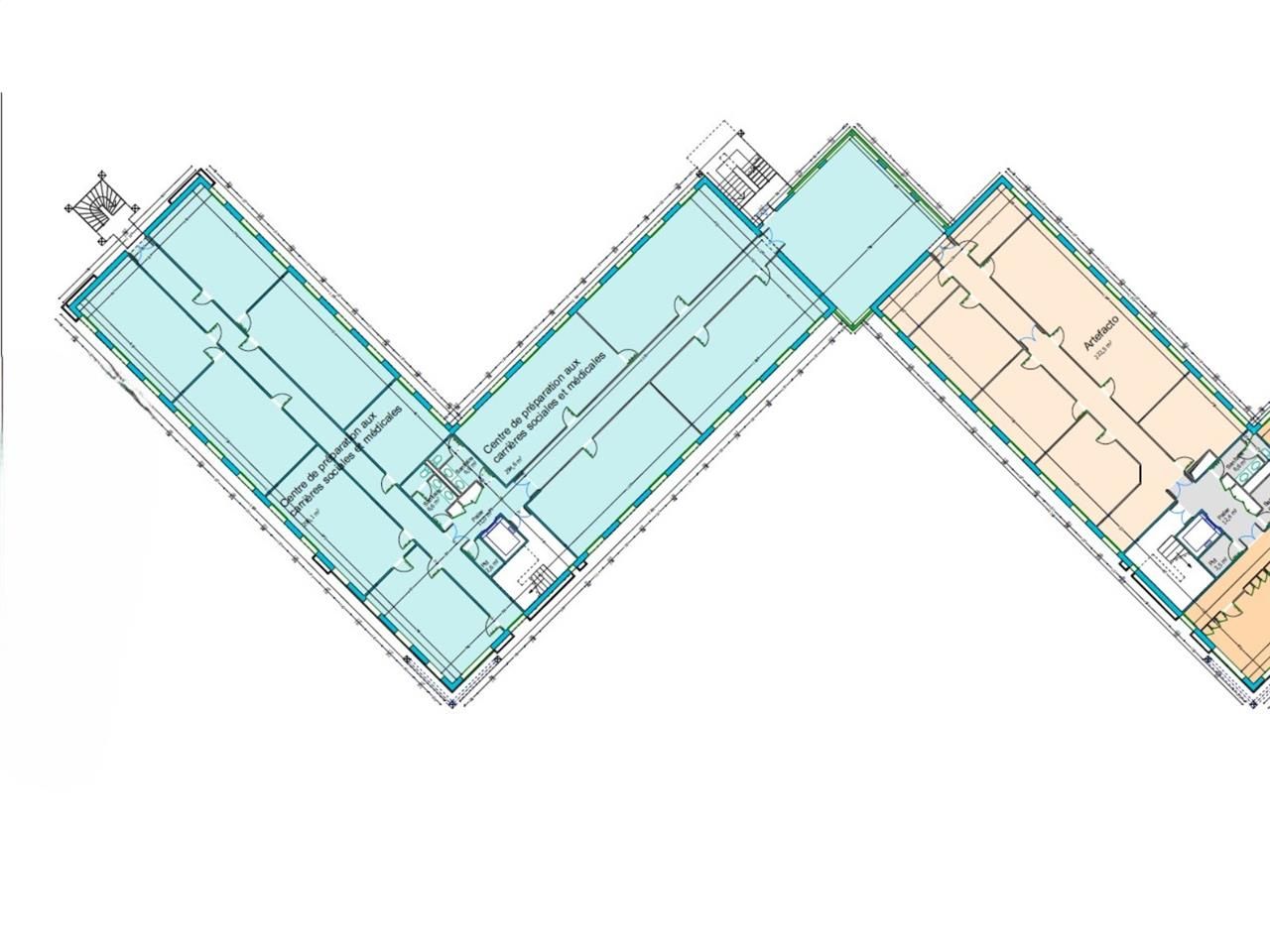 Location bureaux 326 m² non divisibles