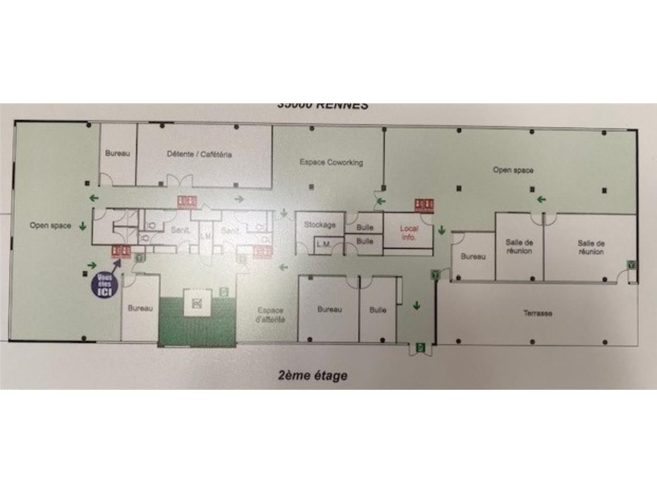 Location bureaux 676 m² non divisibles