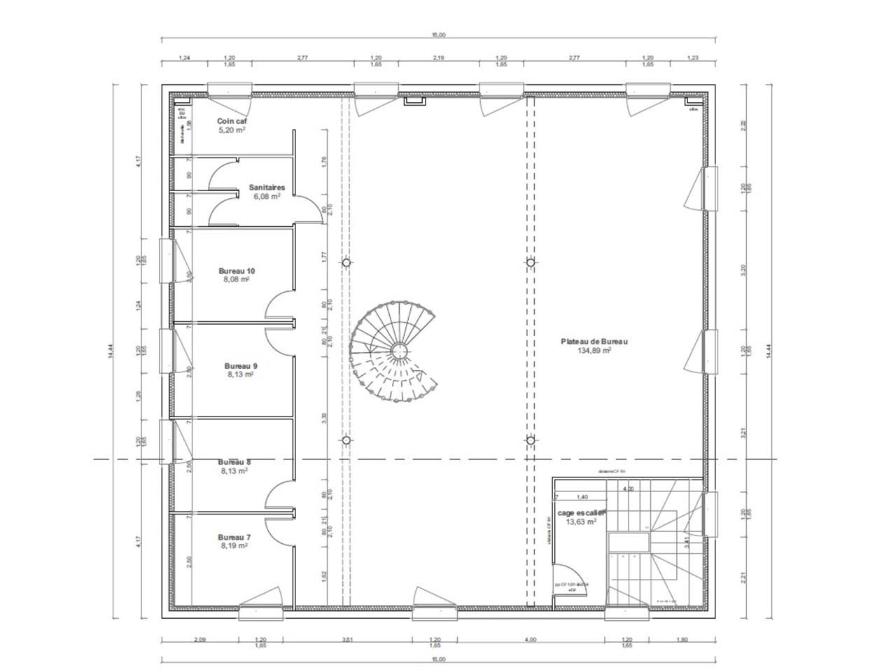 Location bureaux 299 m² divisibles à partir de 90 m²