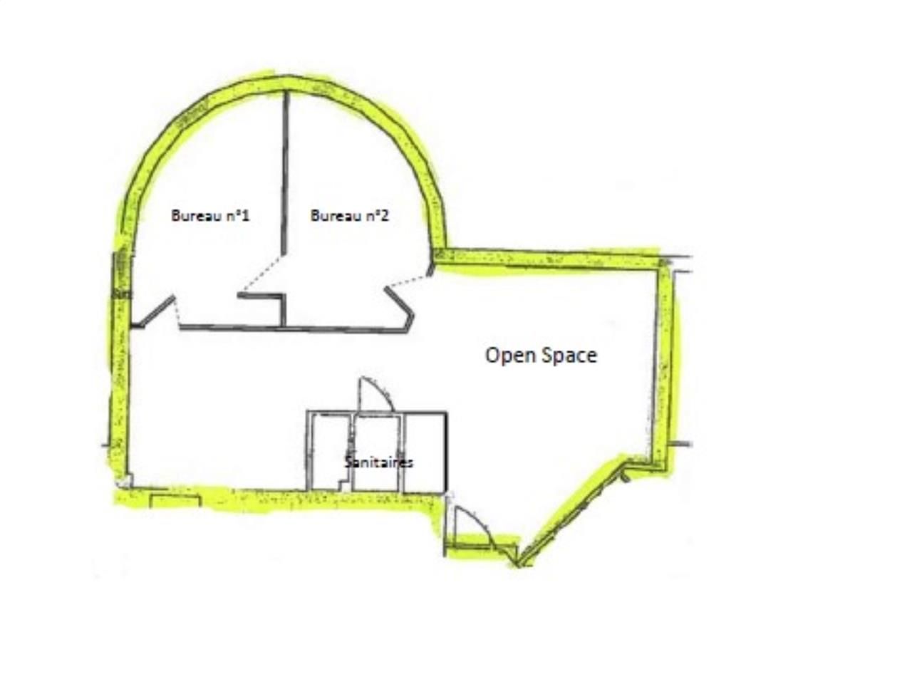 Location bureaux 325 m² divisibles à partir de 70 m²