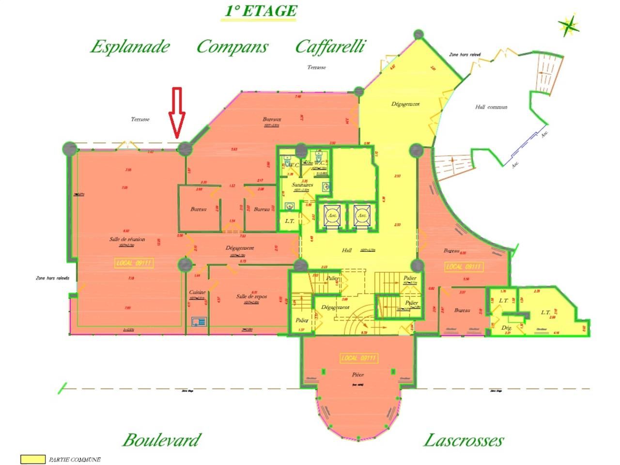 Location bureaux 480 m² divisibles à partir de 223 m²