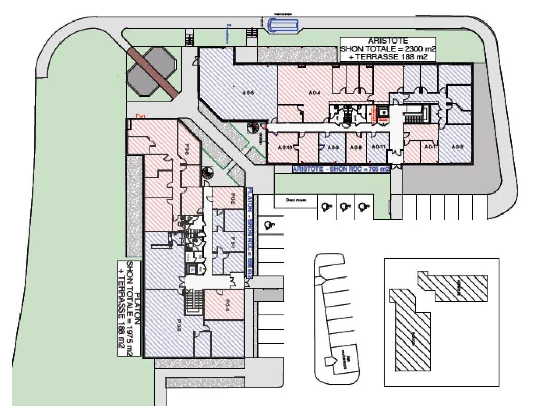 Location bureaux 91 m² non divisibles