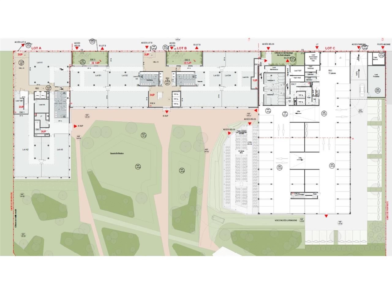 Location bureaux 10432 m² divisibles à partir de 4000 m²
