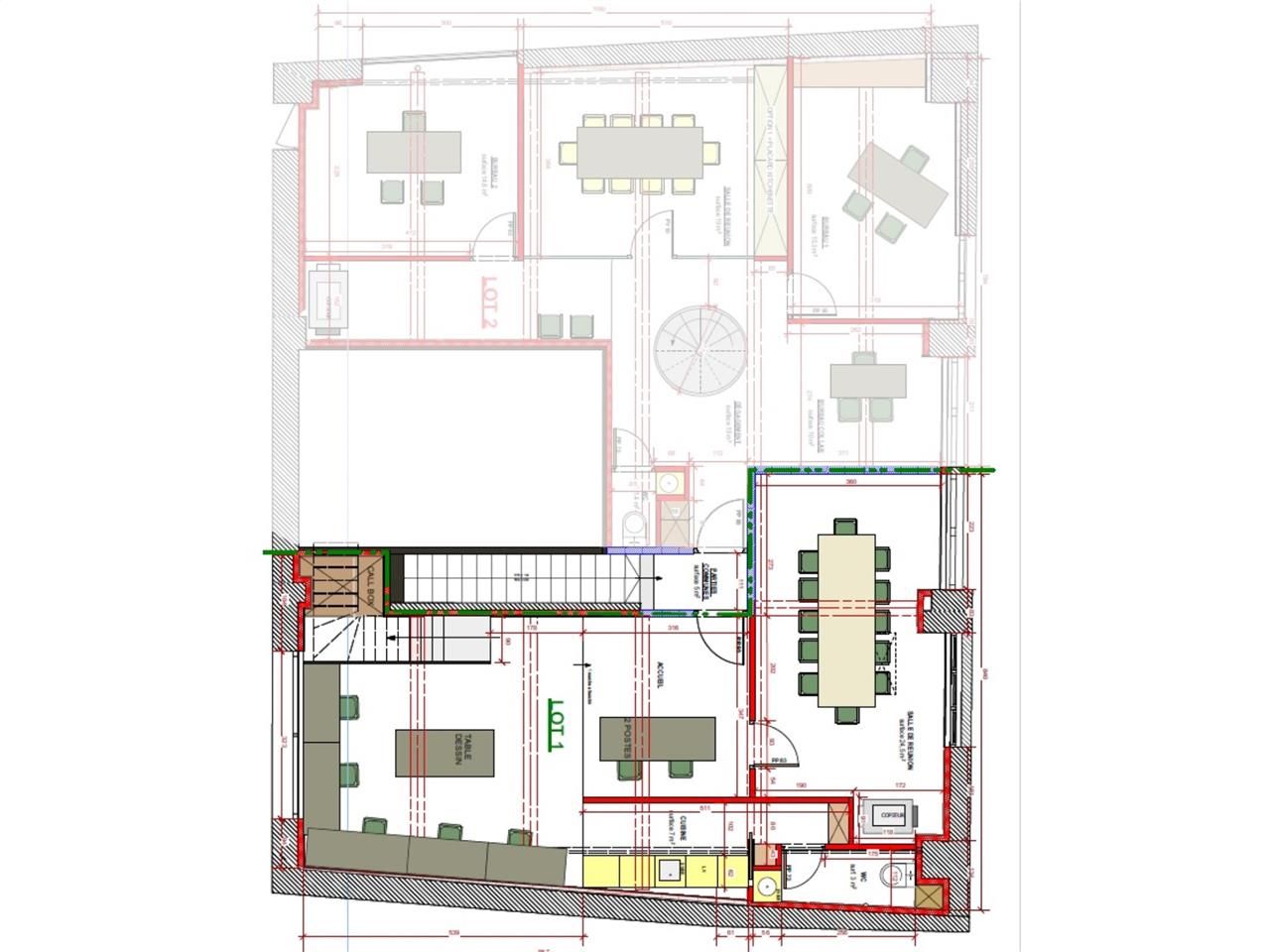 Location bureaux 160 m² non divisibles