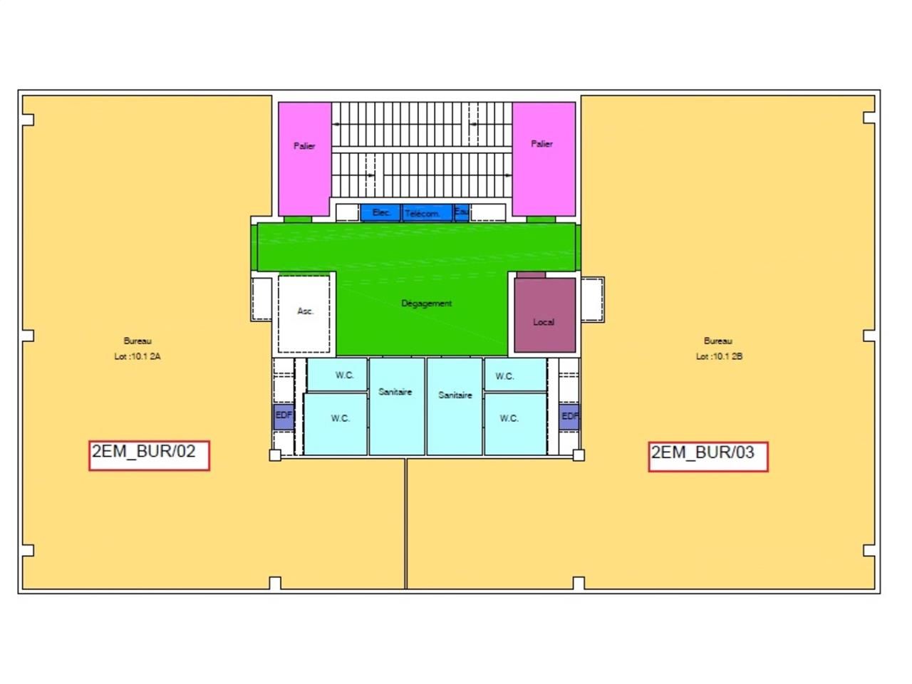 Location bureaux 381 m² divisibles à partir de 179 m²