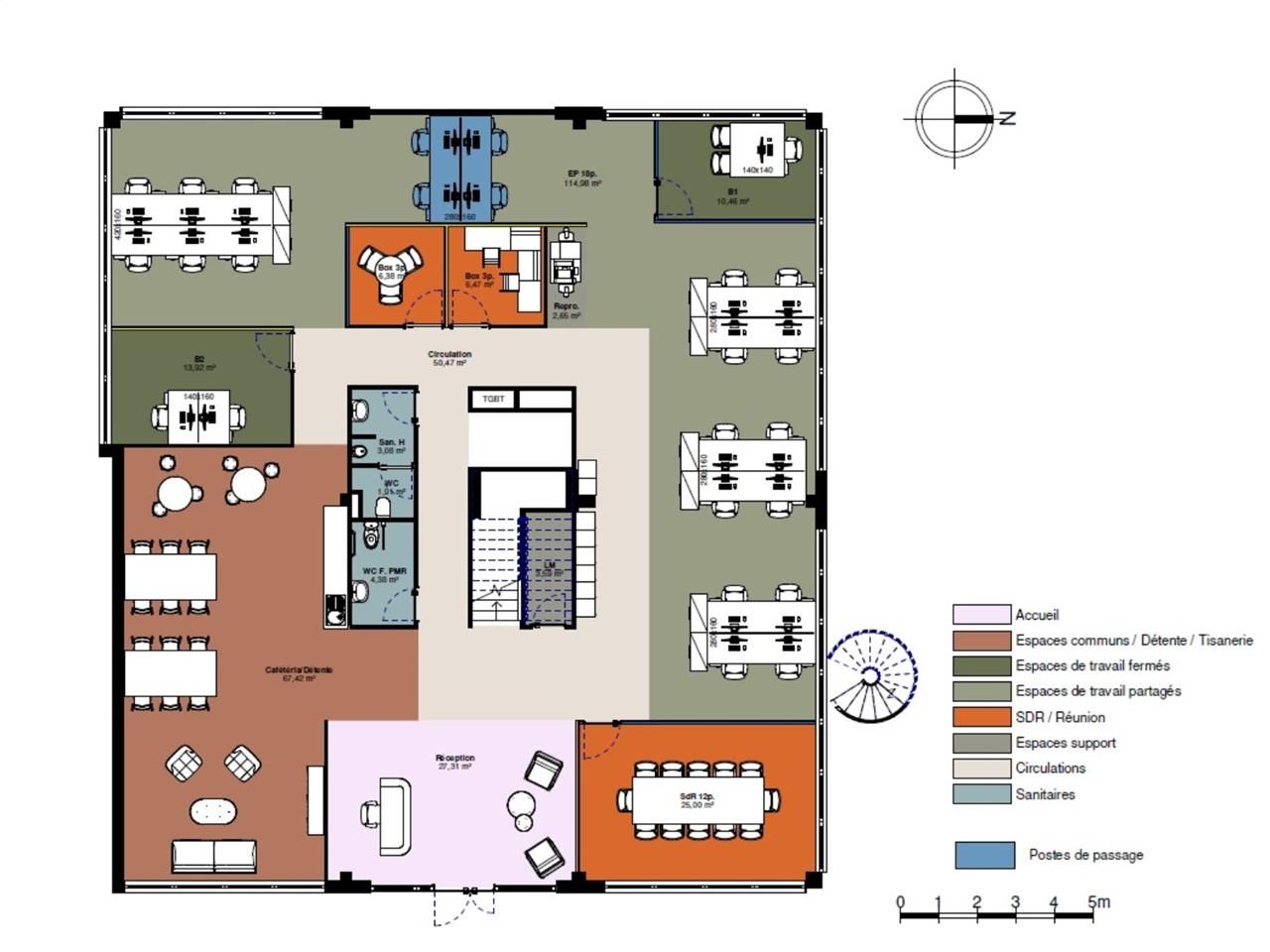 Location bureaux 668 m² divisibles à partir de 319 m²