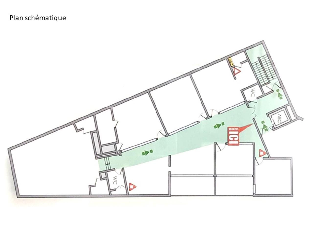Location bureaux 248 m² non divisibles