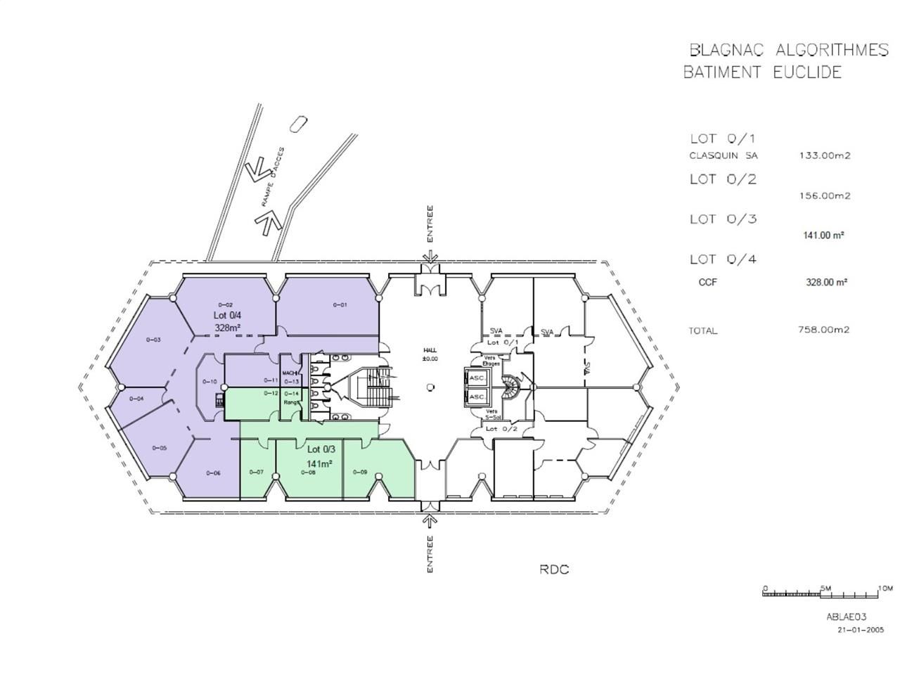 Location bureaux 1978 m² divisibles à partir de 141 m²