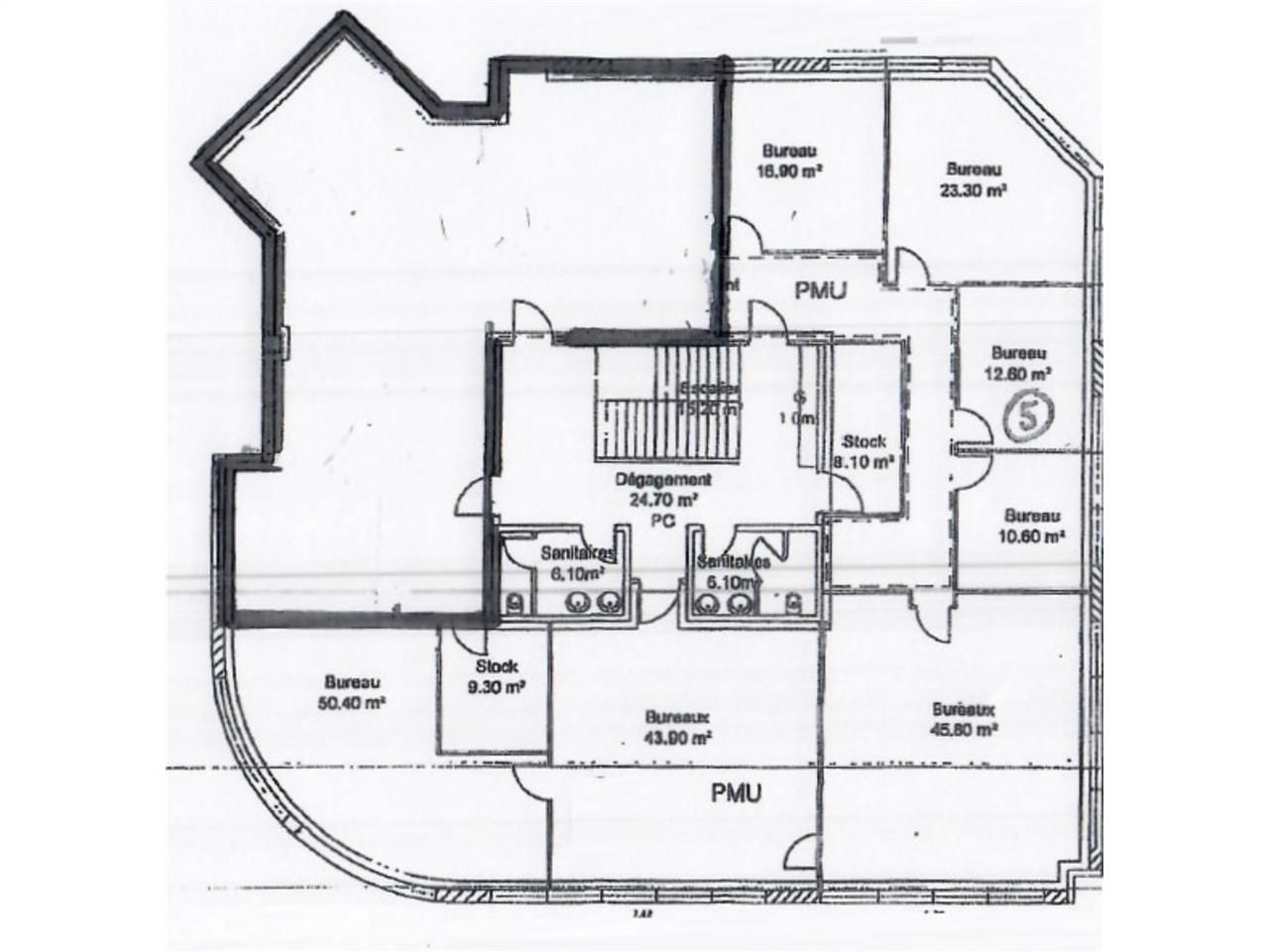 Vente bureaux 110 m² non divisibles