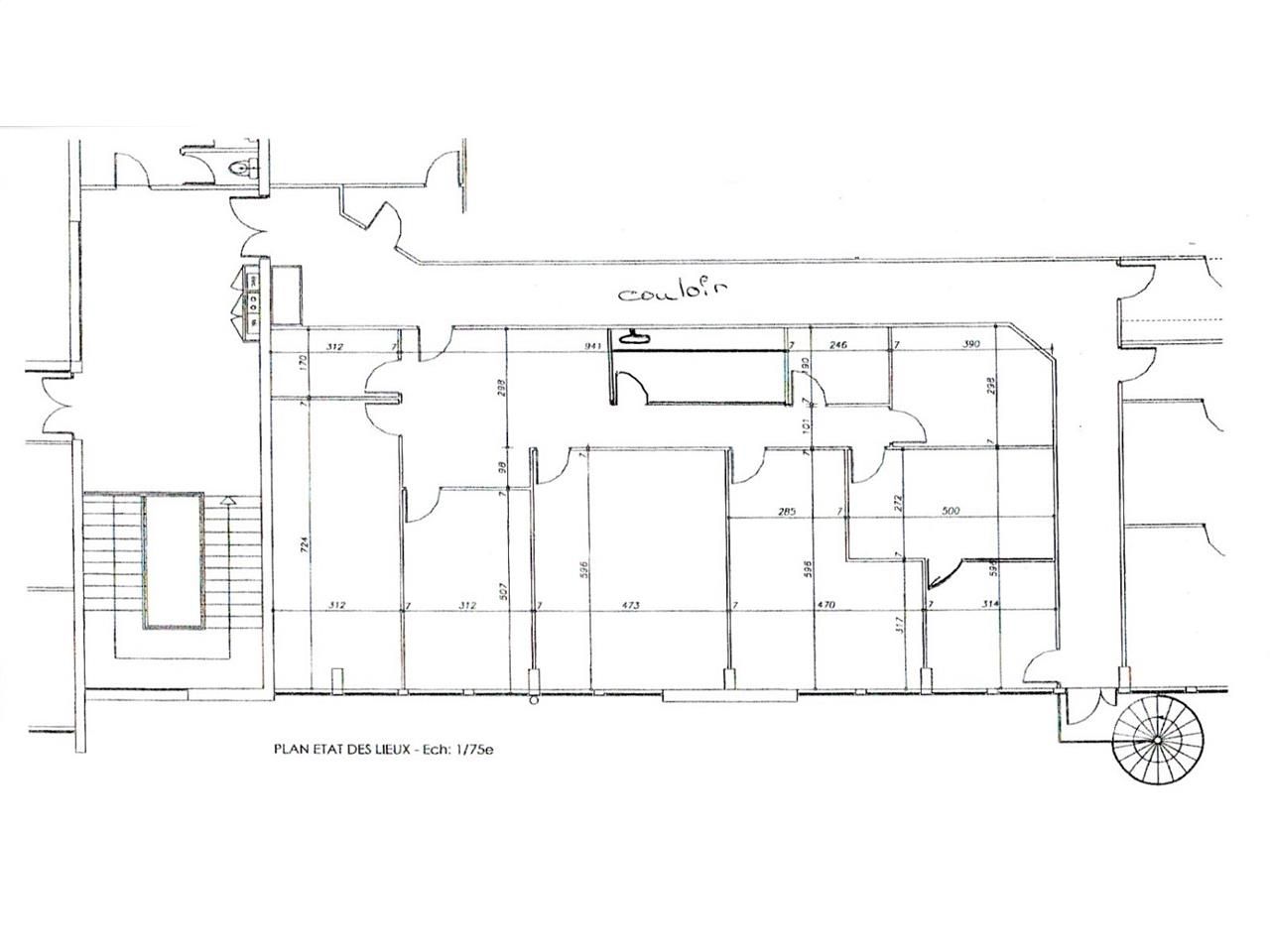 Location bureaux 180 m² non divisibles
