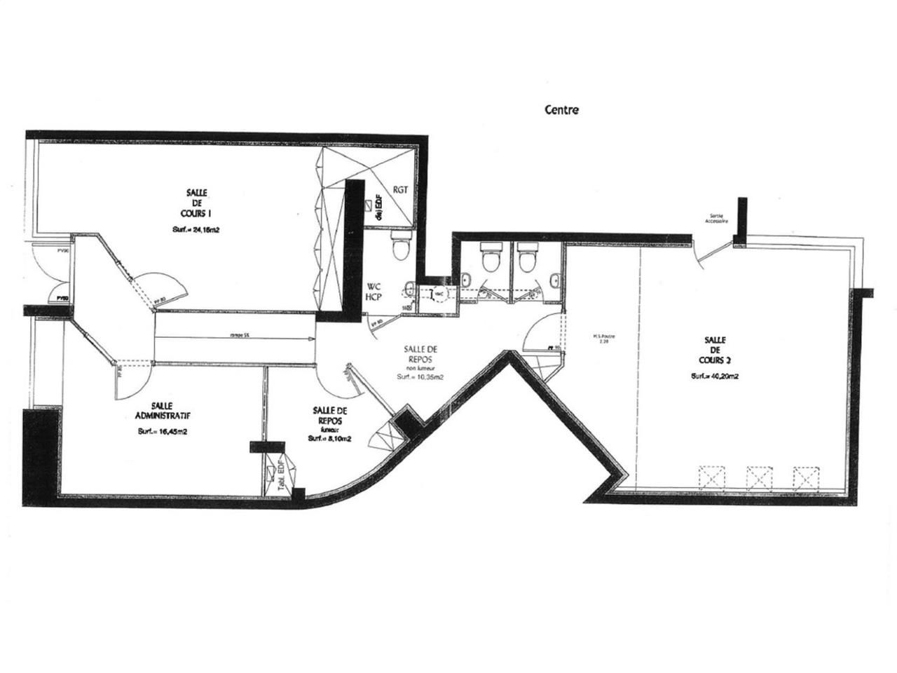 Vente bureaux 217 m² divisibles à partir de 97 m²