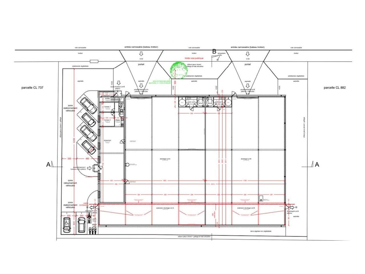 Vente entrepots 1440 m² non divisibles