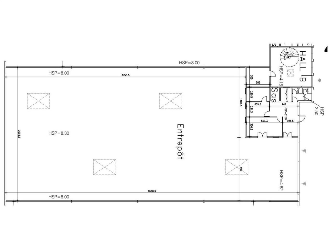 Location entrepots 1117 m² non divisibles