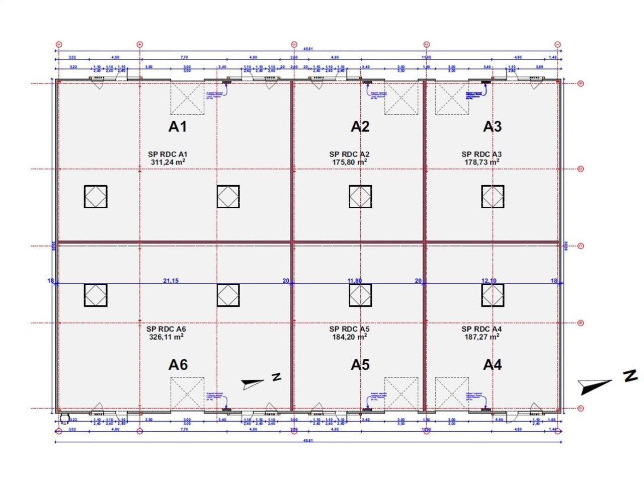 Location entrepots 11969 m² divisibles à partir de 1080 m²