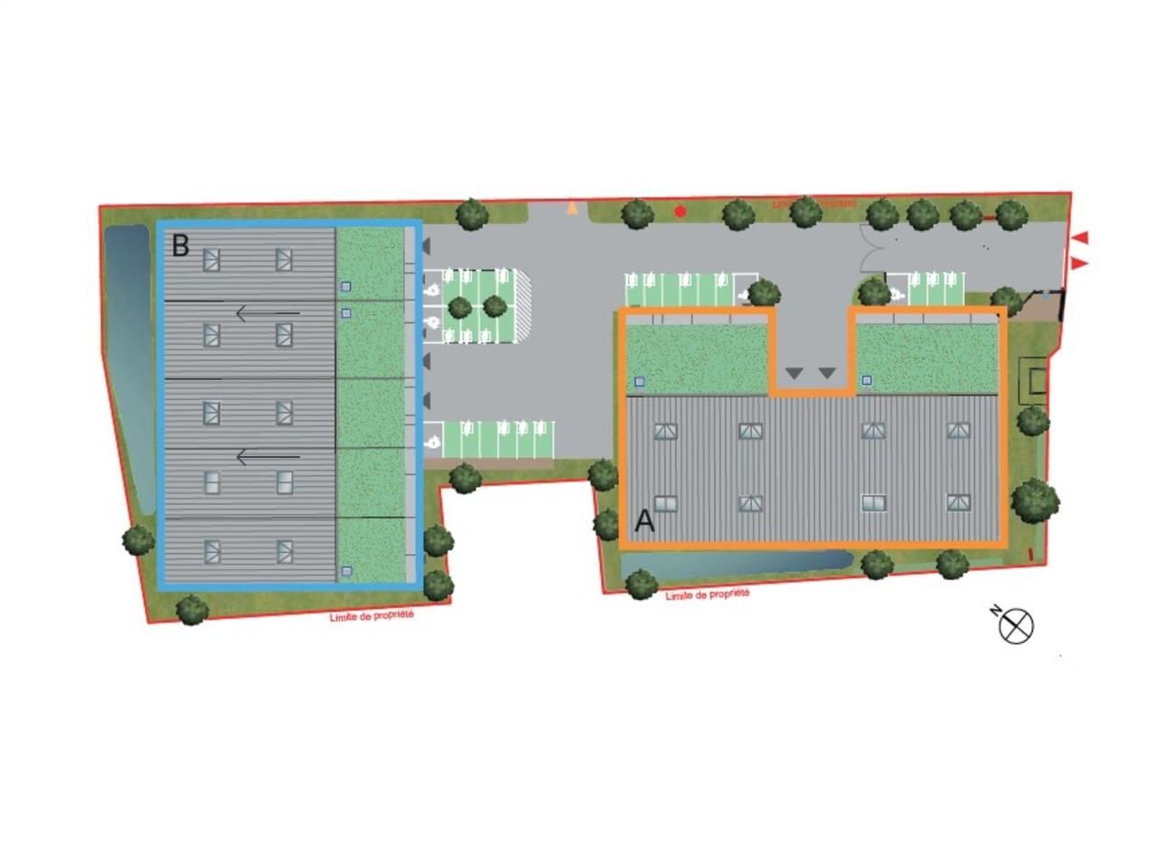 Vente entrepots 3989 m² divisibles à partir de 451 m²