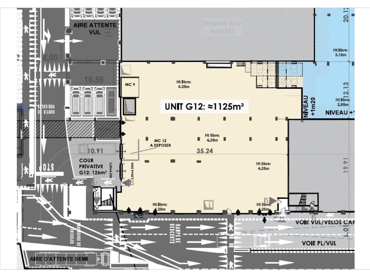 Location entrepots 1251 m² non divisibles