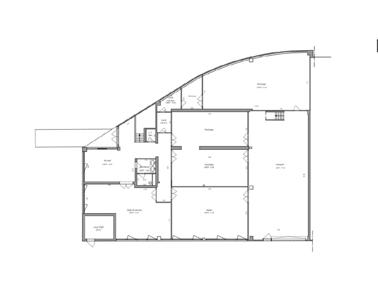 Location entrepots 1040 m² non divisibles