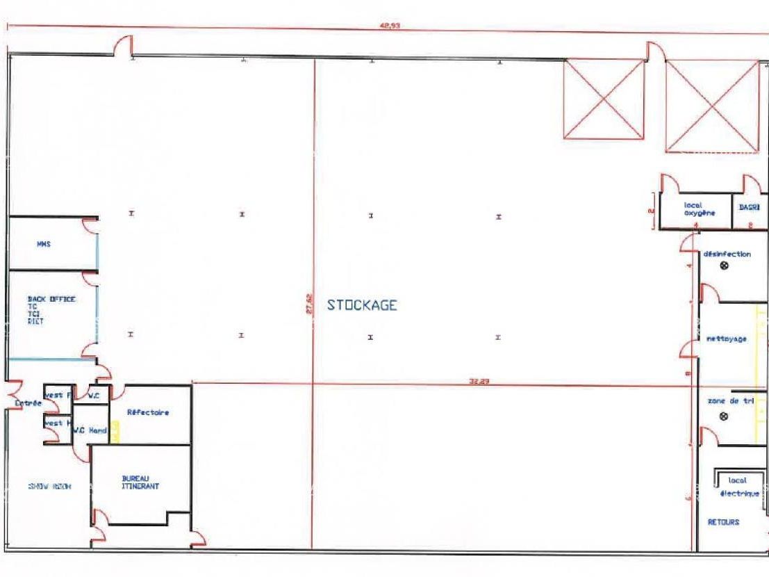 1200 m² pour ce activité en location à Bordeaux