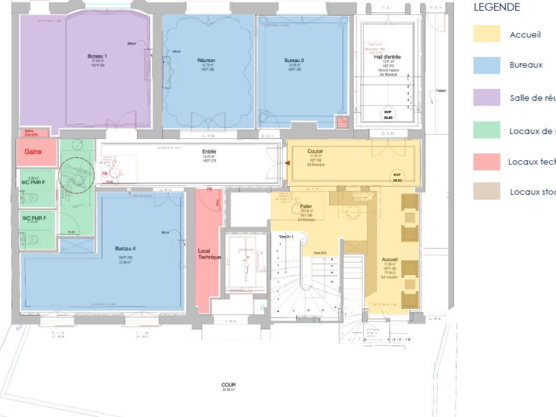 Location Bureaux 1784.8 m² divisibles 75017 Paris