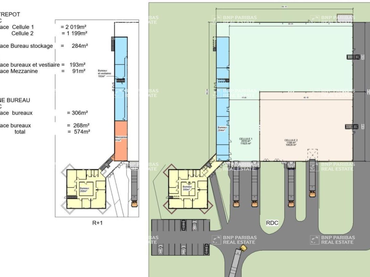 Location Activité 4360 m² non divisibles 62117 Brebières