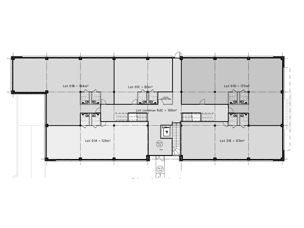 Vente bureaux 1599 m² divisibles à partir de 788 m²