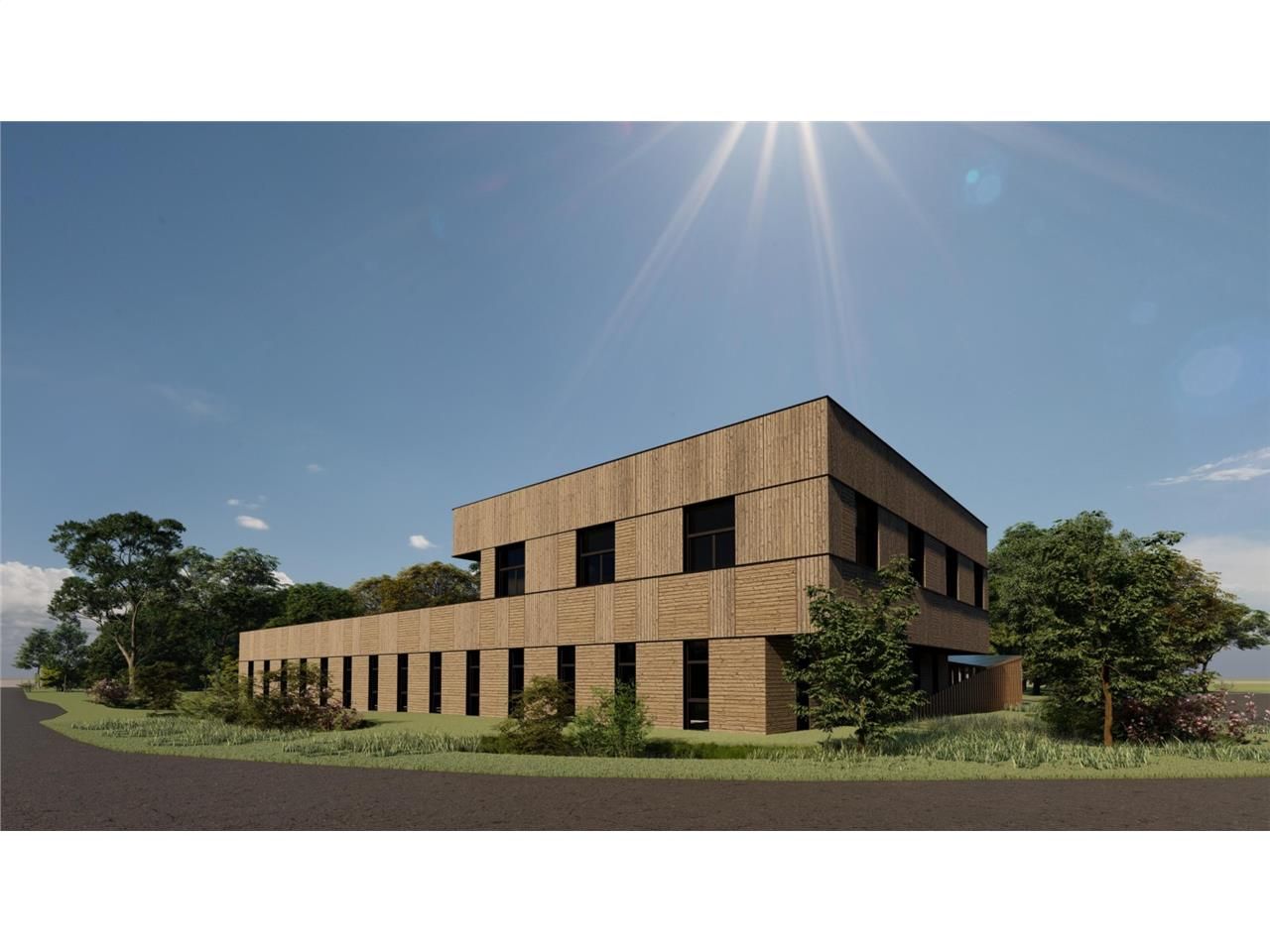 Immeuble de bureaux neuf, 45 places de parking pr