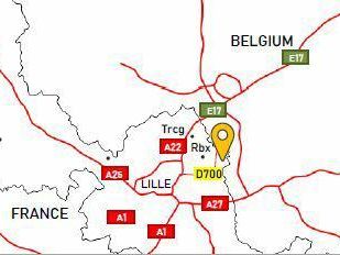 21950 m² pour cetentrepôts classe a en location à Leers