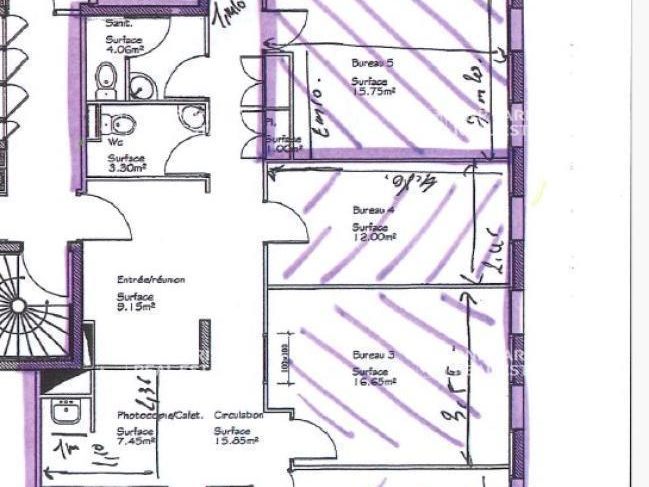 133 m² pour ce bureaux en location à Rennes