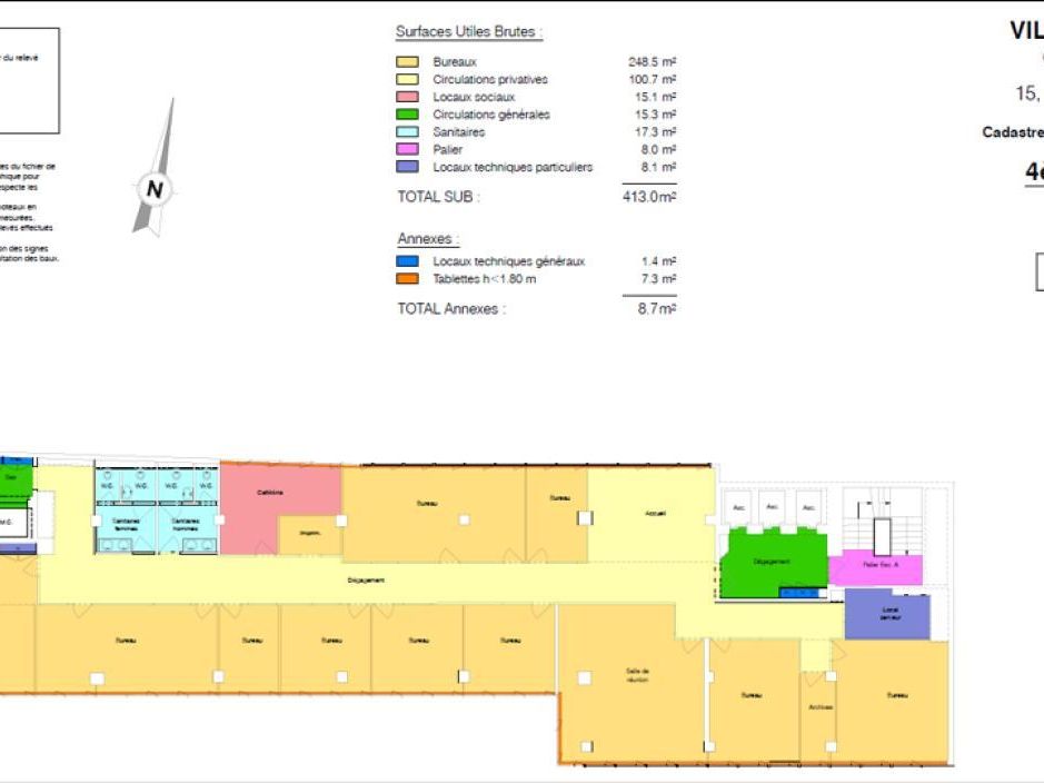 438 m² pour ce bureaux en location à Paris