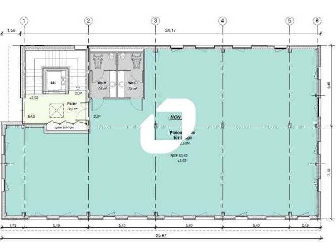 Vente bureaux 312 m² divisibles à partir de 100 m²