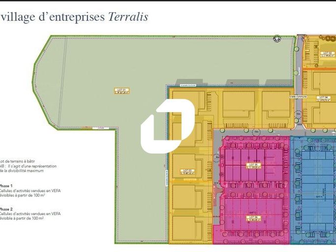Vente entrepots 4000 m² divisibles à partir de 100 m²