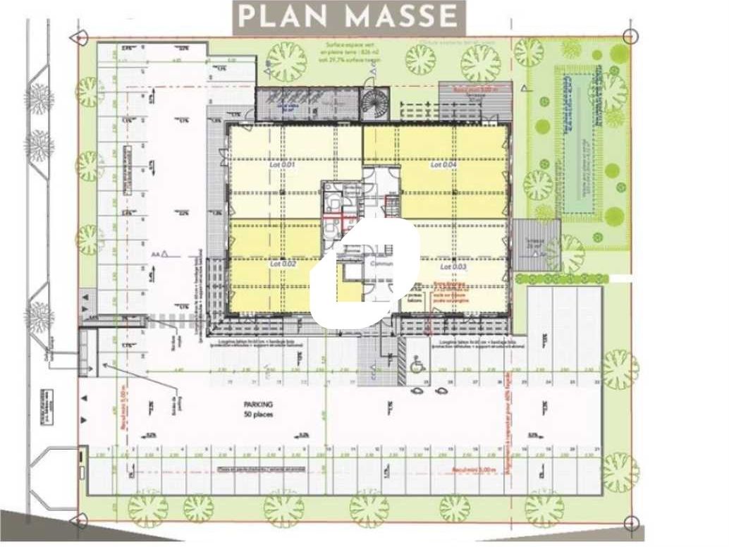Location bureaux 798 m² divisibles à partir de 125 m²