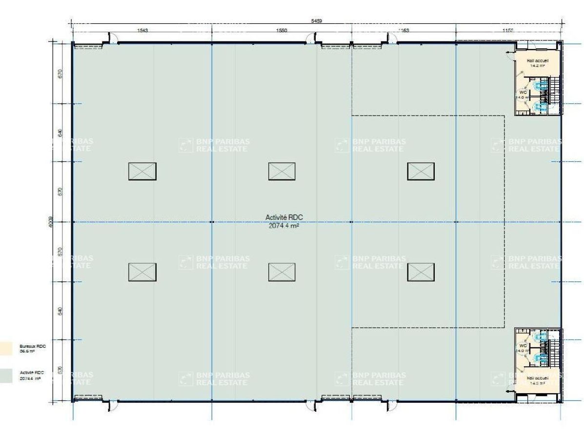 2616 m² pour ce activité en location à Pessac