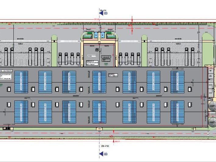 9968 m² pour cetentrepôts classe c en location à Dury