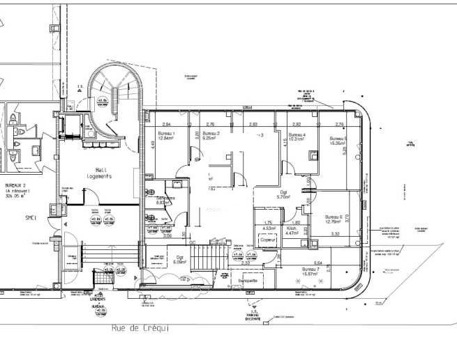 Location bureaux 235 m² non divisibles
