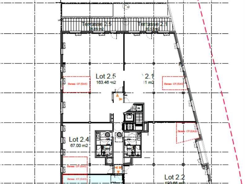 Vente bureaux 534 m² divisibles à partir de 70 m²
