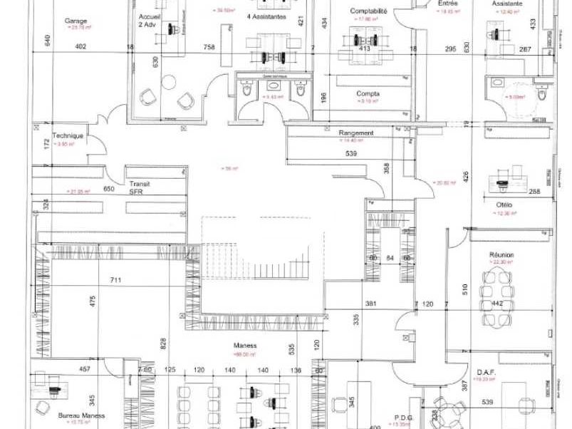 Location bureaux 798 m² non divisibles