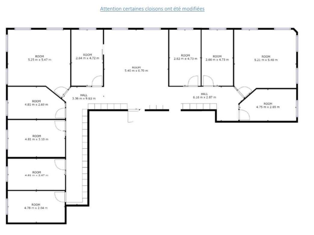 Location bureaux 461 m² divisibles à partir de 230 m²