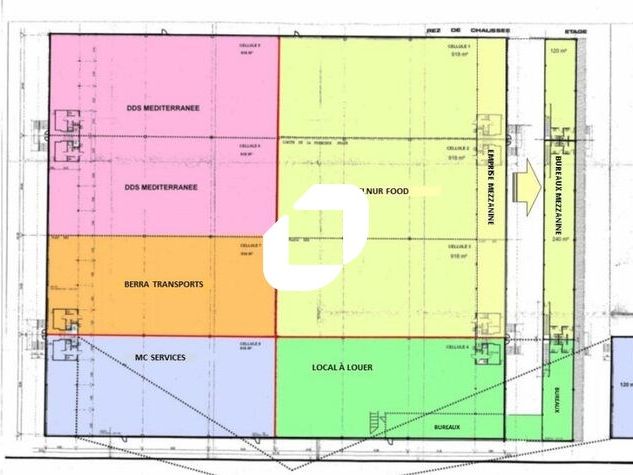 Location entrepots 1150 m² non divisibles