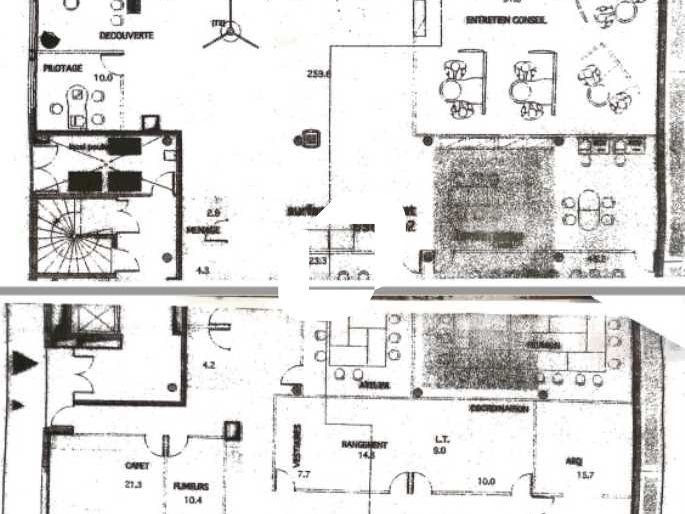 Location bureaux 650 m² non divisibles