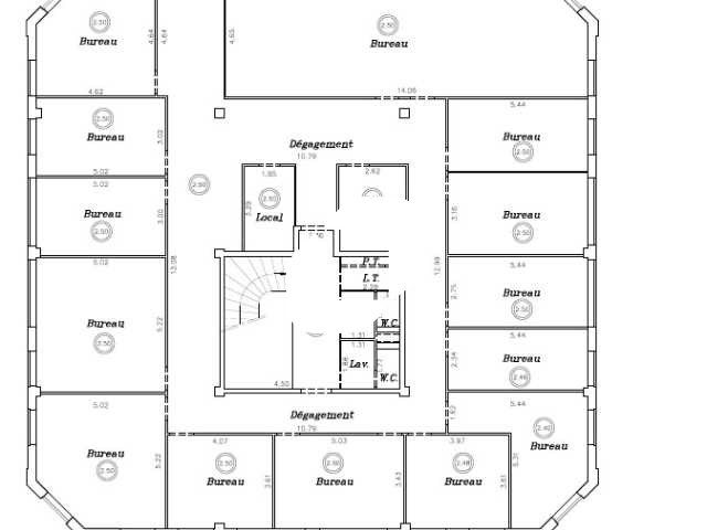 Location bureaux 844 m² divisibles à partir de 93 m²