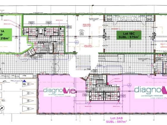 Location bureaux 1199 m² divisibles à partir de 182 m²