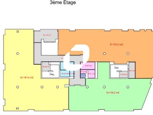 Location bureaux 2147 m² divisibles à partir de 207 m²