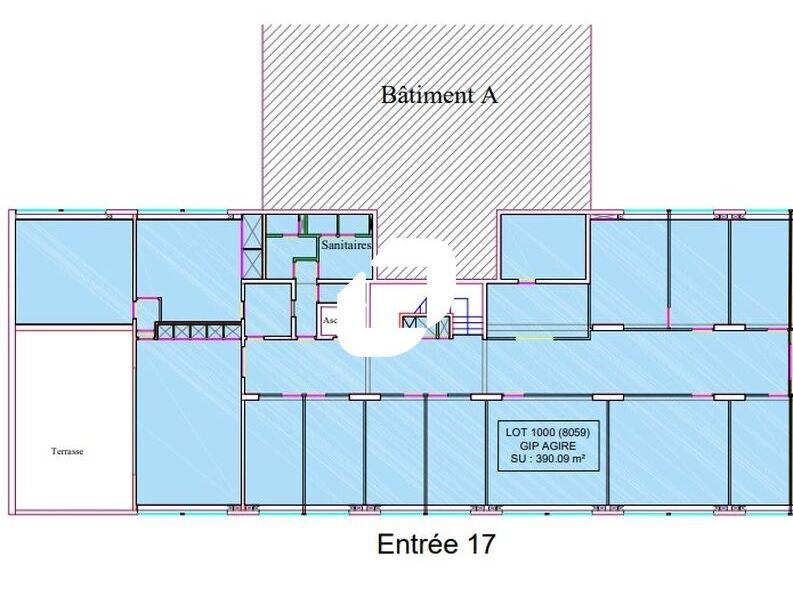 Vente bureaux 390 m² non divisibles
