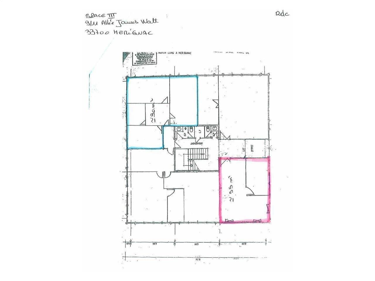355 m² pour ce bureaux en location à Mérignac