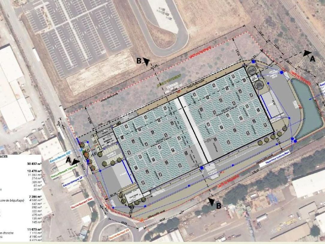 12614 m² pour cetentrepôts classe a en location à Fos-sur-mer