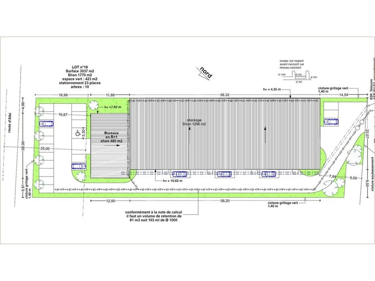 Bâtiment d'activités avec visibilité sur axe pass