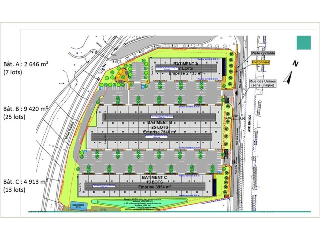 Locaux d'activités neufs à louer, idéalement situ