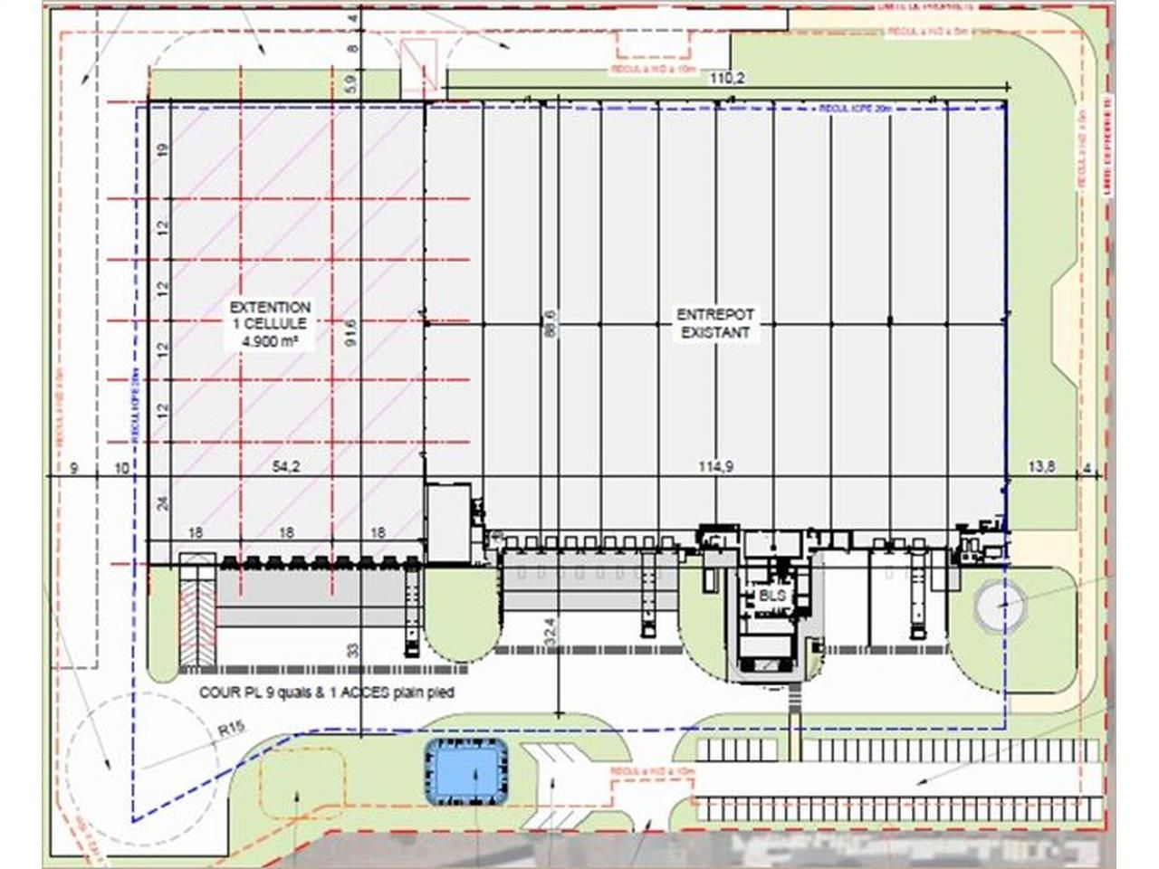 Entrepôt à louer, situé à l'ouest de Toulouse, à 