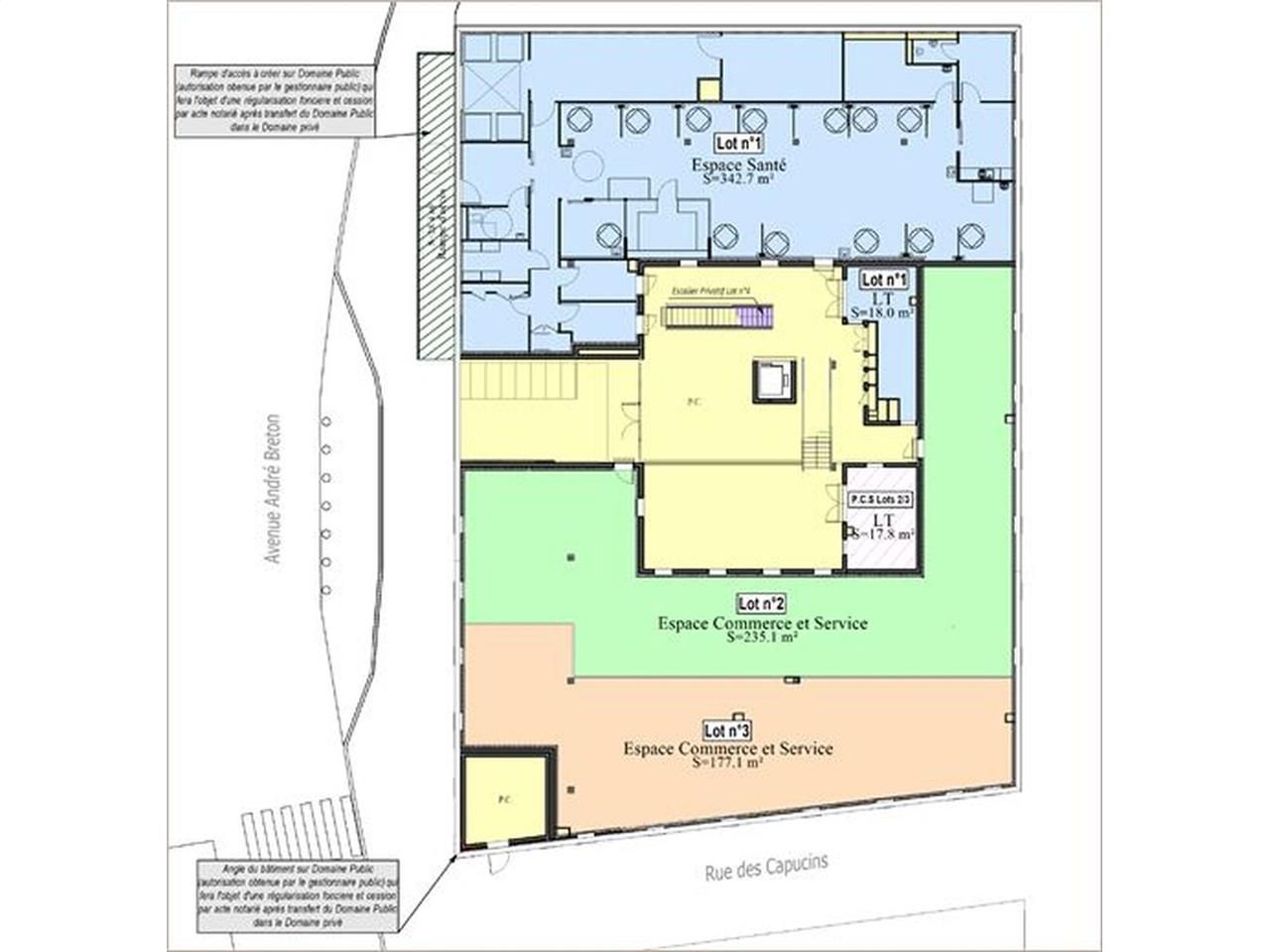 Local professionel à la vente, au coeur du quarti